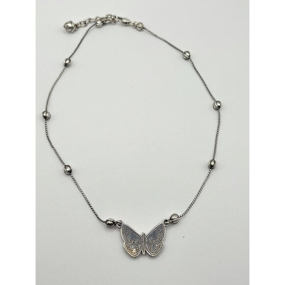 Brighton Retired Mariposa Butterfly Necklace Silver-Tone - Picture 2 of 6